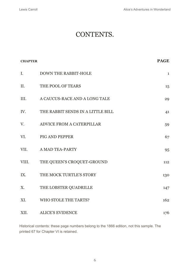 Rebuilt table of contents retaining the original chapter page references