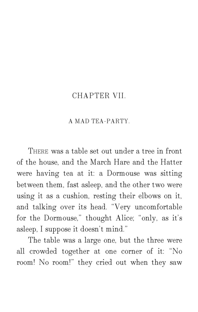 Alice · Chapter VII: opening · reconstructed page