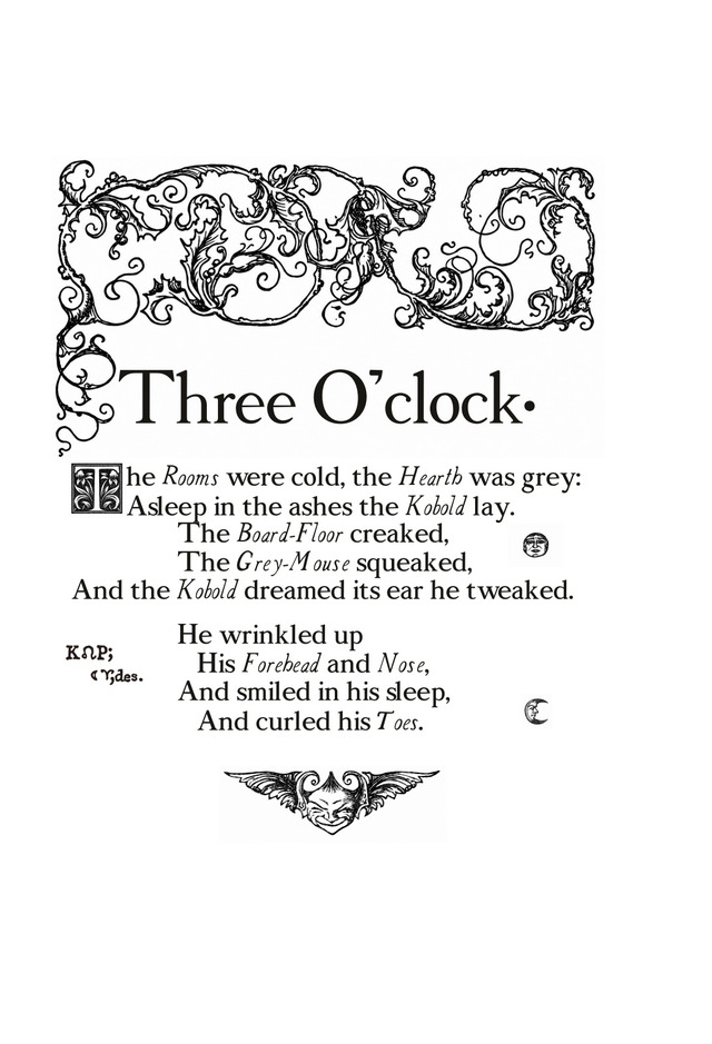Reconstructed page from The Wonder Clock